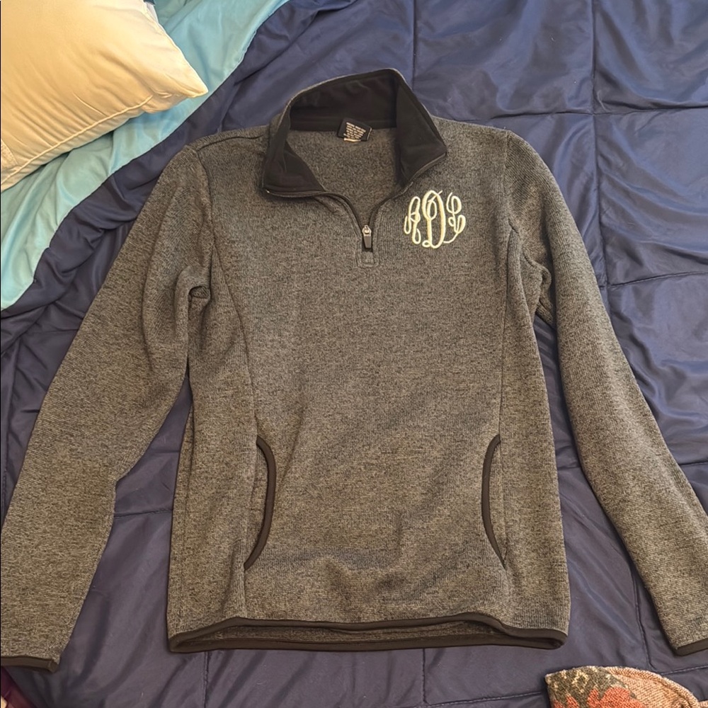 Gray Quarter-Zip Sweater